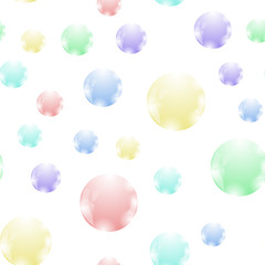 Colored Soap Bubbles Seamless Pattern