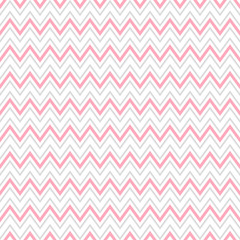 Cute chevron vector seamless pattern in light gray and pink pastel colors