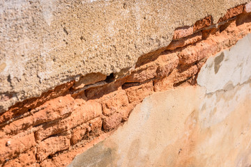 cracked concrete vintage wall background