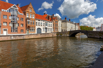 Fototapeta premium Bruges. Canal Spiegel Rei.