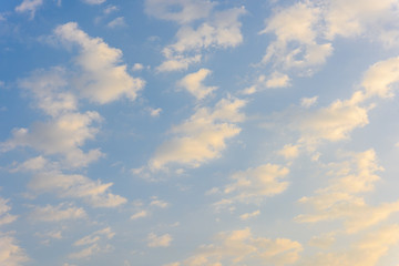 Beautiful cirrus clouds against the blue sky
