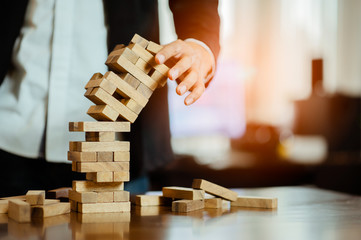 Fails Building Tower, Concept For Challenge And Fail In Business
