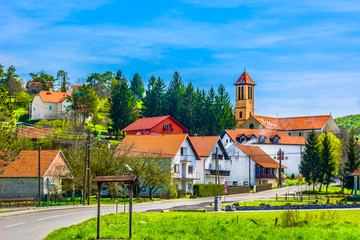 Village Zagorje scenery countryside. / Scenic view at zagorje countryside in Croatia, Europe.