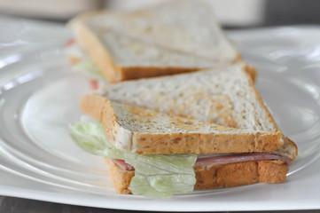 ham sandwich or ham and cheese sandwich