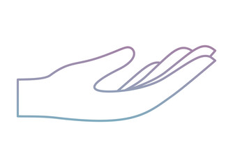 Hand asking isolated icon vector illustration design