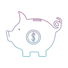 piggy savings isolated icon vector illustration design