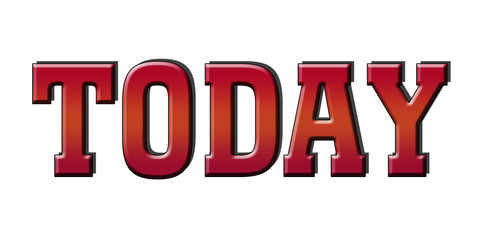 today 3d Red Logo banner Stamp Button