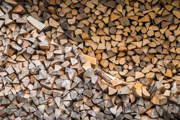 Preparation of firewood for the winter