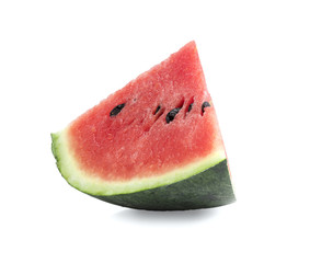 Sliced of watermelon isolated on white background.