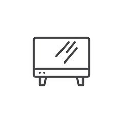 Wide tv outline icon. linear style sign for mobile concept and web design. Monitor screen simple line vector icon. Symbol, logo illustration. Pixel perfect vector graphics