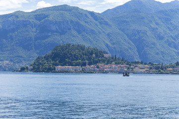 View of Lake Como (northern Italy) in a sunny day