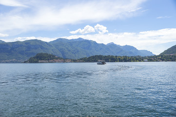 View of Lake Como (northern Italy) in a sunny day