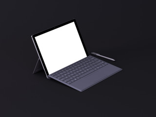 laptop ondark background mockup