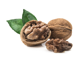 Walnut isolated on white background.