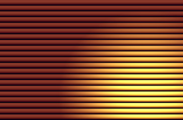 Obraz premium orange blinds stripes background with spot light effect in the corner