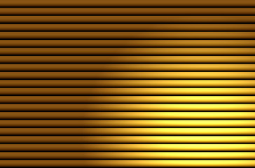 yellow orange blinds stripes with spot light effect in the corner