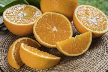 Healthy orange fruits background many orange fruits