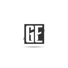 Initial Letter GE Logo Template Design