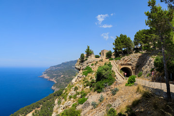 Fototapeta na wymiar The tunnel on the West coast of Mallorca, Spain