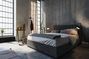 Foto op Plexiglas Neat divan style bed in a modern bedroom © XtravaganT