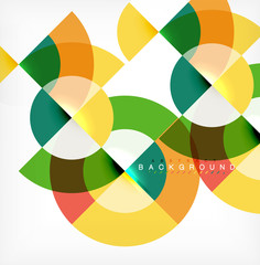 Minimal circle abstract background design, multicolored template for business or technology presentation or web brochure cover layout, wallpaper