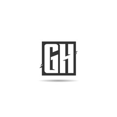 Initial Letter GH Logo Template Design