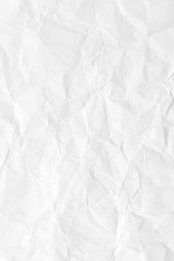 Texture of white paper with kinks. Background for various purposes.