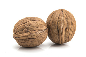 Walnut isolated on white background.