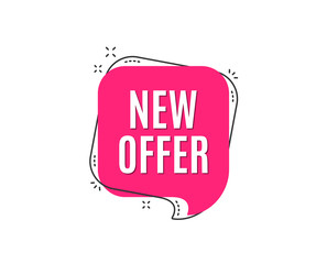 New offer. Special price sign. Advertising Discounts symbol. Speech bubble tag. Trendy graphic design element. Vector