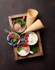 Fototapeta na wymiar Ice cream with berries