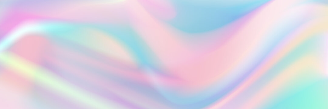 horizontal abstract pastel holographic texture design for pattern and background.