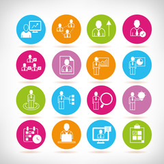 business management icons, office icons