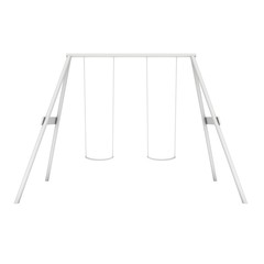 Kids swing model. 3d render isolated on white