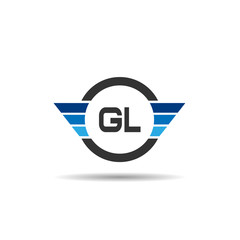 Initial Letter GL Logo Template Design