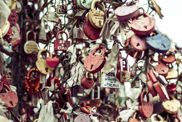 Naklejka premium Love padlocks