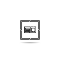 Initial Letter GO Logo Template Design