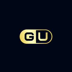 Initial Letter GU Logo Template Design