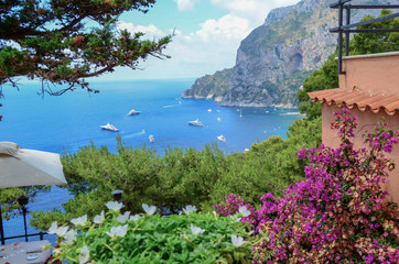 Bay near Punta Tragara on the Isle of Capri Italy