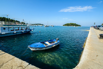 Fototapeta na wymiar Rovinj, one of the most beautiful town in Croatia. Water around the town