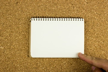 Empty block note mockup. Free copy space for your text and design. Office and education concept