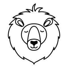 wild lion animal head vector illustration design