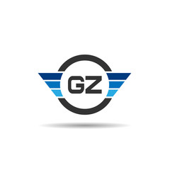 Initial Letter GZ Logo Template Design