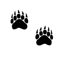 the bear's tracks. vector illustration