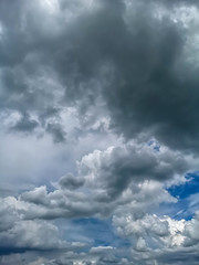 Blue sky in cloudy day