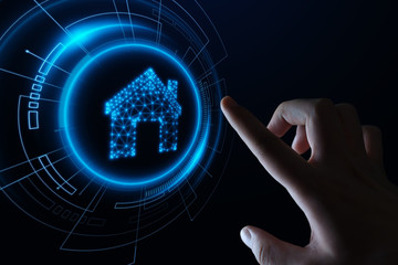 Smart home Automation Control System. Innovation technology internet Network Concept