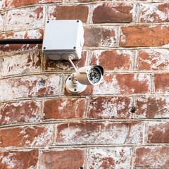 CCTV camera on the wall