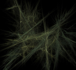 Camouflage lines fractal on a black background.
