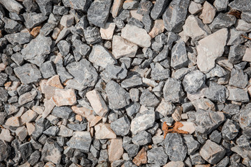 the continuous space filled with  granite gravel texture , White pebbles stone background, gravel stone wallpaper, landscape concept pattern .