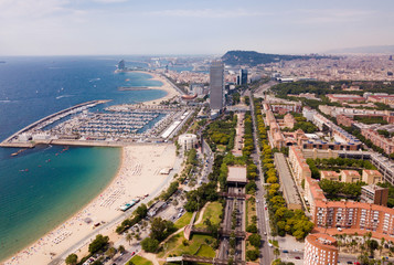 Obraz na płótnie Canvas Image of seaside of Barcelona