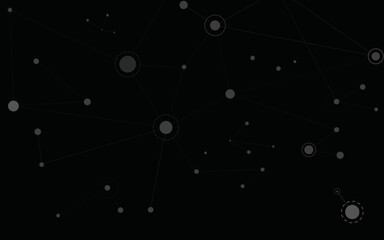 Abstract Dark Black Networks Background